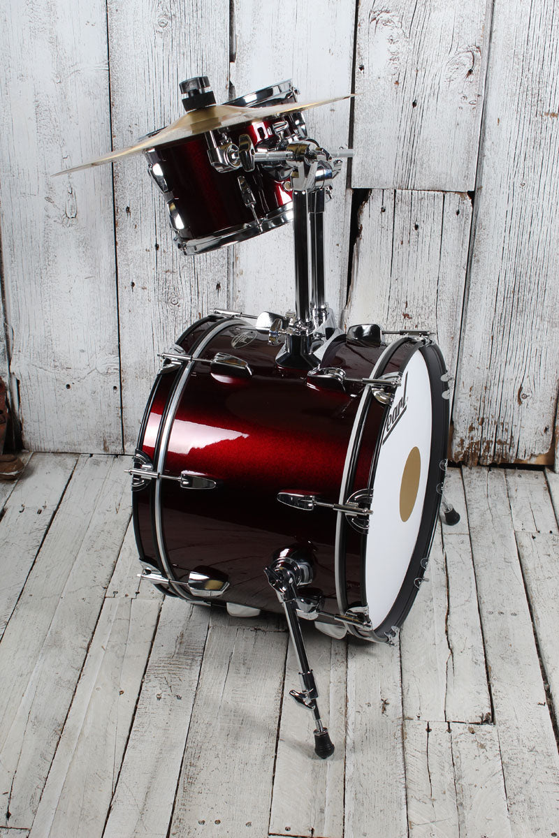 Pearl RS584C/C Roadshow Drum Set 4 Piece Drum Kit with Cymbals Wine Red
