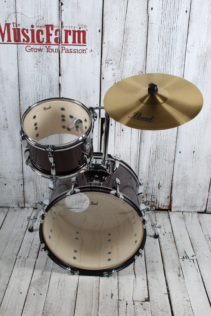 Pearl RS584C/C Roadshow Drum Set 4 Piece Drum Kit with Cymbals Wine Red