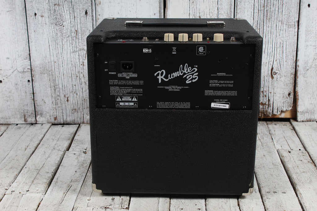 Fender Rumble 25 Electric Bass Guitar Amplifier 25 Watt 1 x 8 Solid State Amp