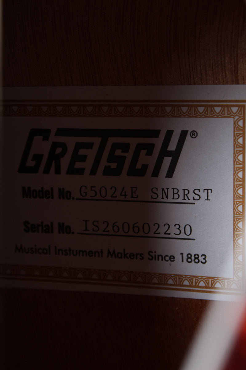 Gretsch G5024E Rancher Dreadnought Acoustic Electric Guitar Sunburst Finish