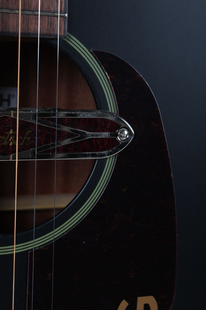 Gretsch Deltoluxe Dreadnought Acoustic Electric Guitar Black Top Finish
