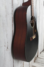 Gretsch Deltoluxe Dreadnought Acoustic Electric Guitar Black Top Finish