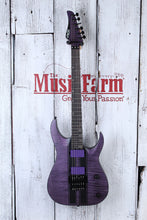 Load image into Gallery viewer, Schecter Banshee GT FR Electric Guitar Satin Trans Purple w Black Racing Stripe