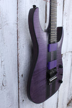 Load image into Gallery viewer, Schecter Banshee GT FR Electric Guitar Satin Trans Purple w Black Racing Stripe