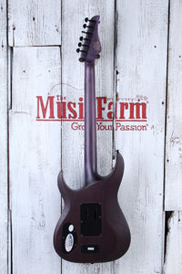 Schecter Banshee GT FR Electric Guitar Satin Trans Purple w Black Racing Stripe
