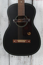 Gretsch Deltoluxe Parlor Acoustic Electric Guitar Black Top Finish
