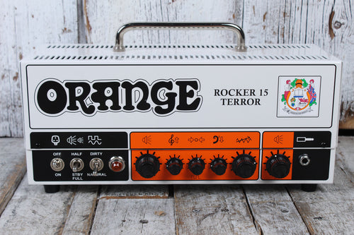 Orange Rocker 15 Terror Electric Guitar Amplifier Head with Footswitch & Gig Bag