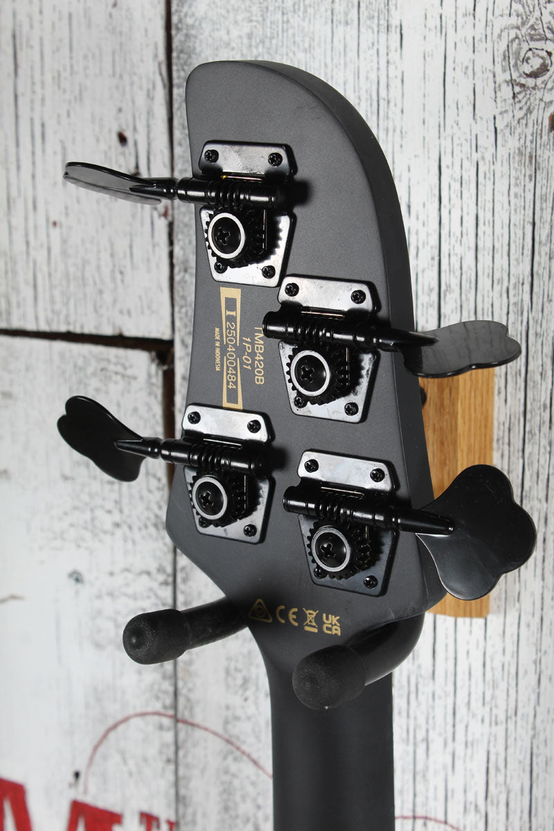Ibanez TMB420B Talman Bass 4 String Electric Bass Guitar Black Flat Finish