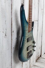 Ibanez SR400EQM 4 String Electric Bass Guitar Stained Cosmic Blue Starburst