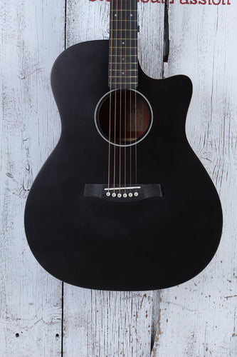 Schecter Deluxe Acoustic Concert Body Acoustic Guitar Satin See Thru Black