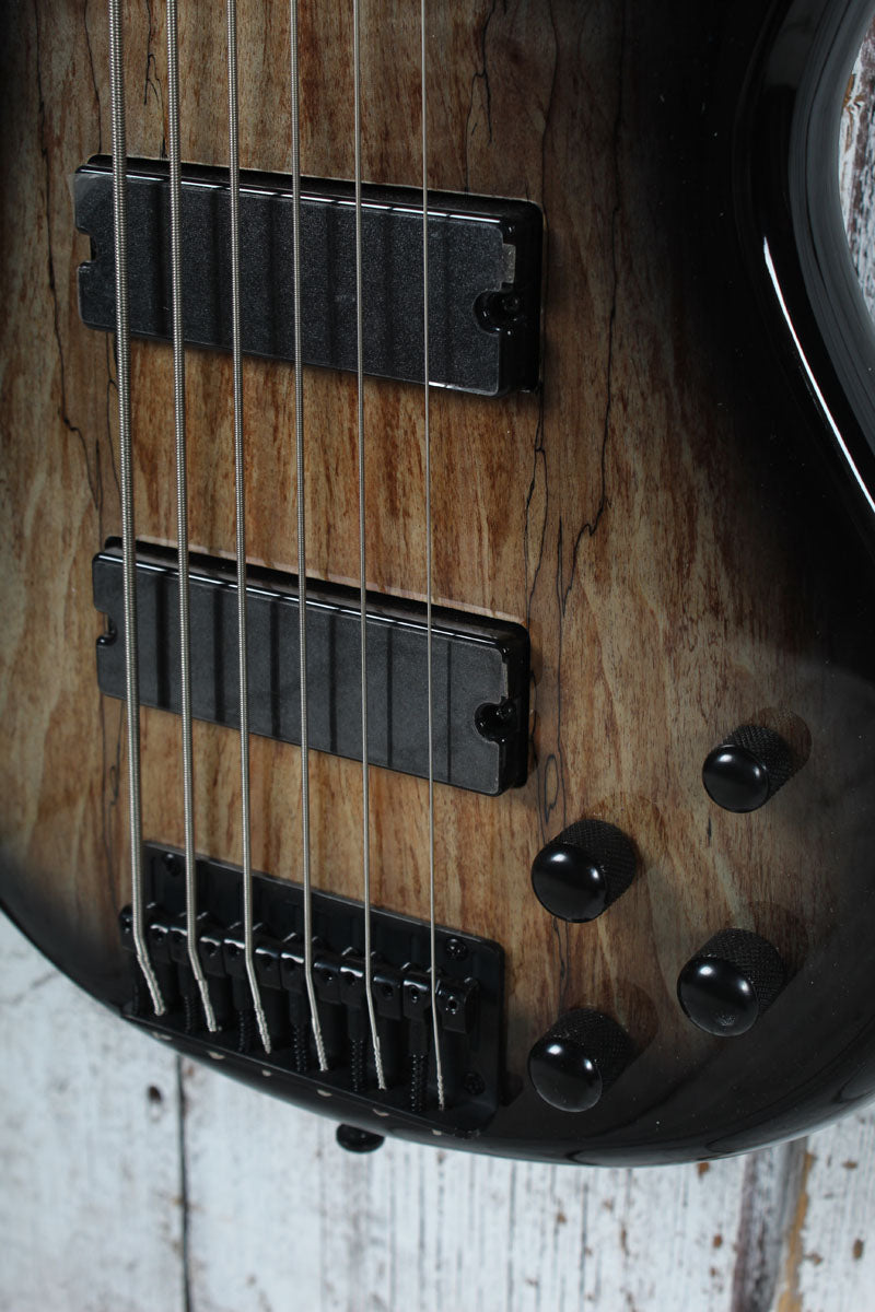 Ibanez Gio GSR206SM 6 String Electric Bass Guitar Spalt Maple Natural Gray Burst
