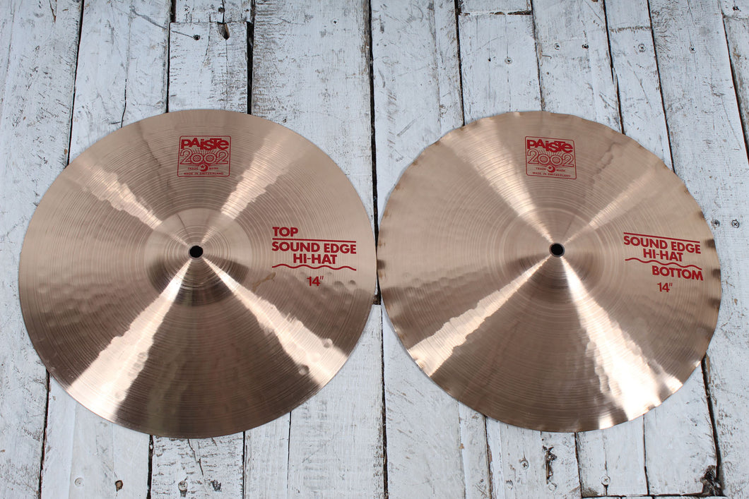 Paiste 2002 Sound Edge 14 Inch Hi Hat Drum Cymbal Pair 14