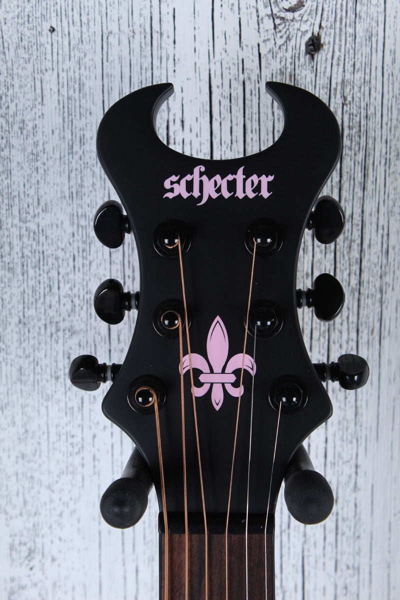Schecter Machine Gun Kelly Acoustic Electric Guitar Satin Black Finish