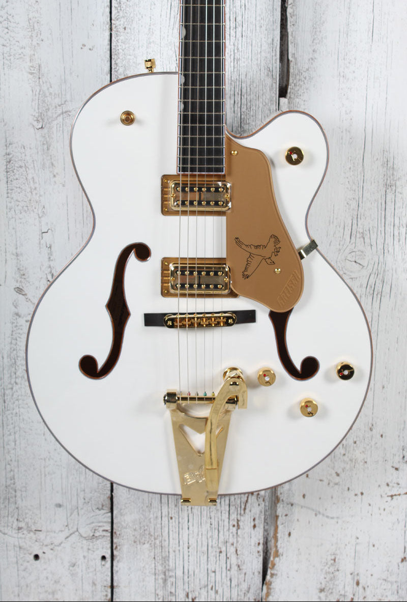 Gretsch Synchromatic Falcon Hollow Body Electric Guitar Snowcrest White w Case