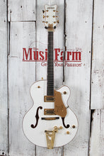 Load image into Gallery viewer, Gretsch Synchromatic Falcon Hollow Body Electric Guitar Snowcrest White w Case