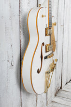 Load image into Gallery viewer, Gretsch Synchromatic Falcon Hollow Body Electric Guitar Snowcrest White w Case