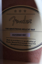 Load image into Gallery viewer, Fender Tim Armstrong Hellcat Concert Acoustic Electric Guitar Natural Satin