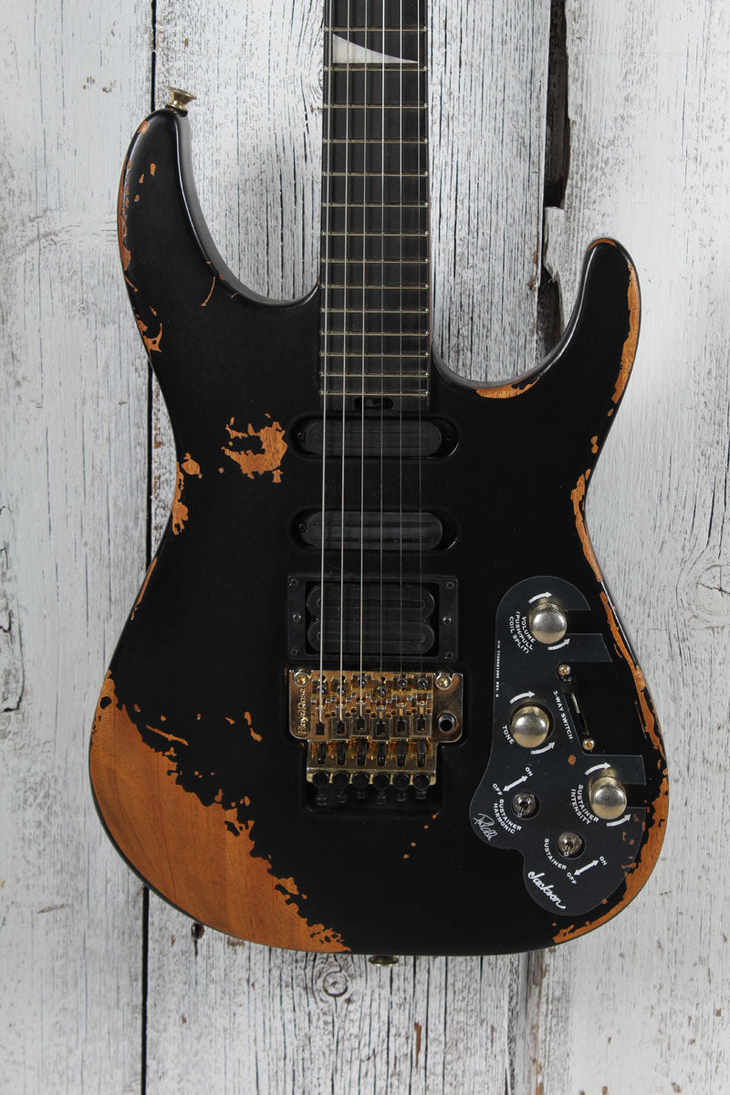Jackson Pro Series Signature Phil Collen PC1-E Electric Guitar Worn Black w Case