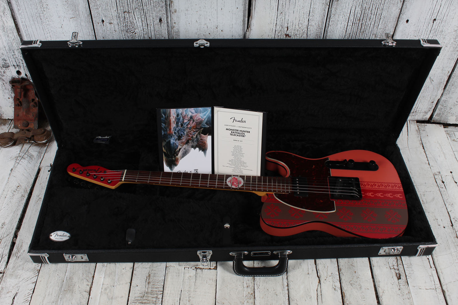 Fender Monster Hunter Rathalos Telecaster Electric Guitar Rathalos Red with Case