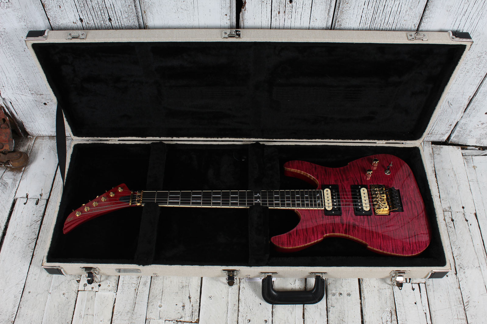 Peavey Vandenberg Signature Series Electric Guitar Purple Flame Maple with Case