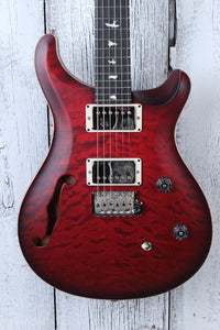 PRS CE 24 Semi Hollow Electric Guitar Quilt Maple Top Fire Red Burst w Gig Bag