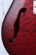 Load image into Gallery viewer, PRS CE 24 Semi Hollow Electric Guitar Quilt Maple Top Fire Red Burst w Gig Bag