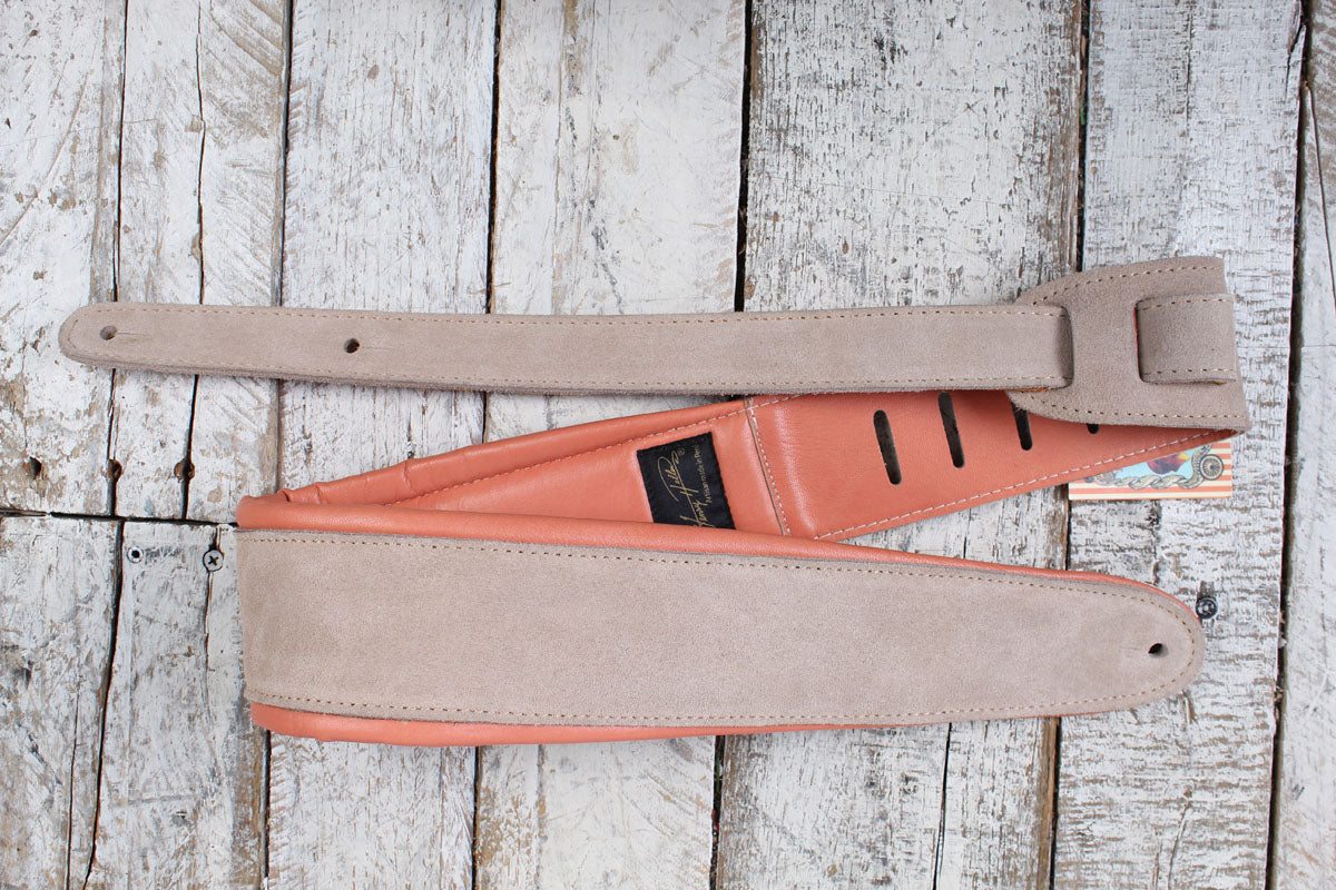 Henry Heller 3.5 Inch Padded Capri Leather Guitar Strap HPAD35-38