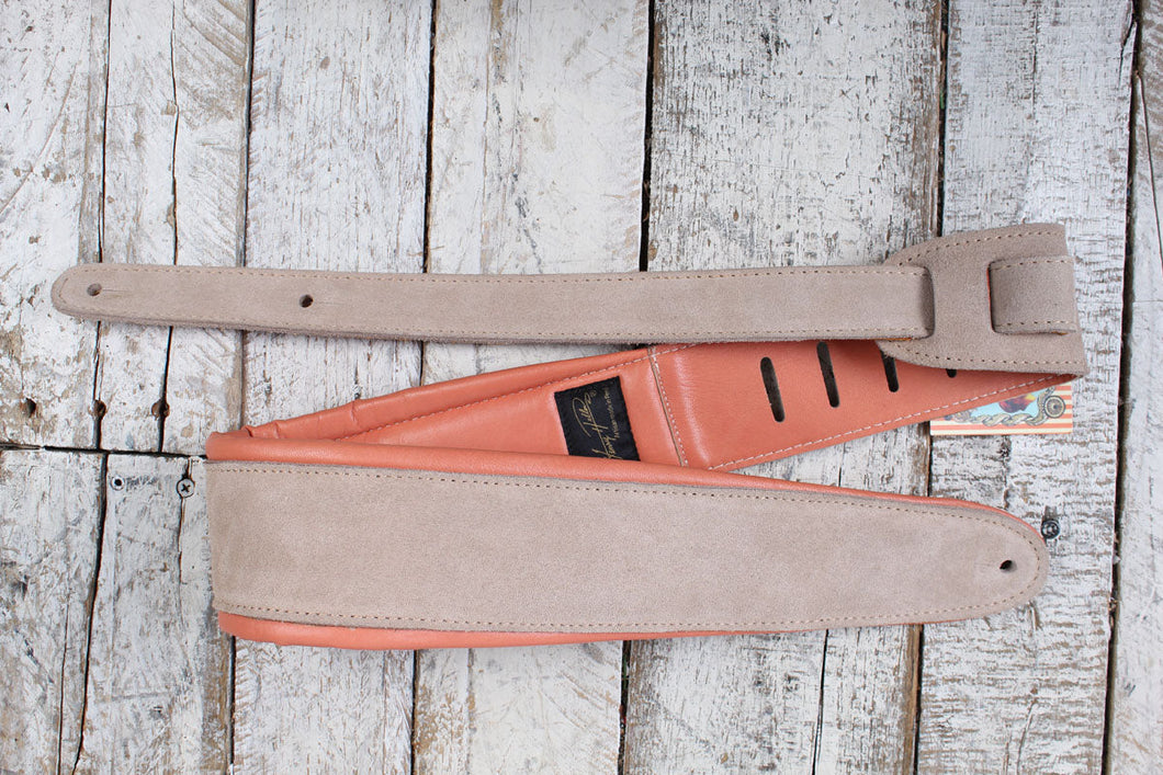 Henry Heller 3.5 Inch Padded Capri Leather Guitar Strap HPAD35-38