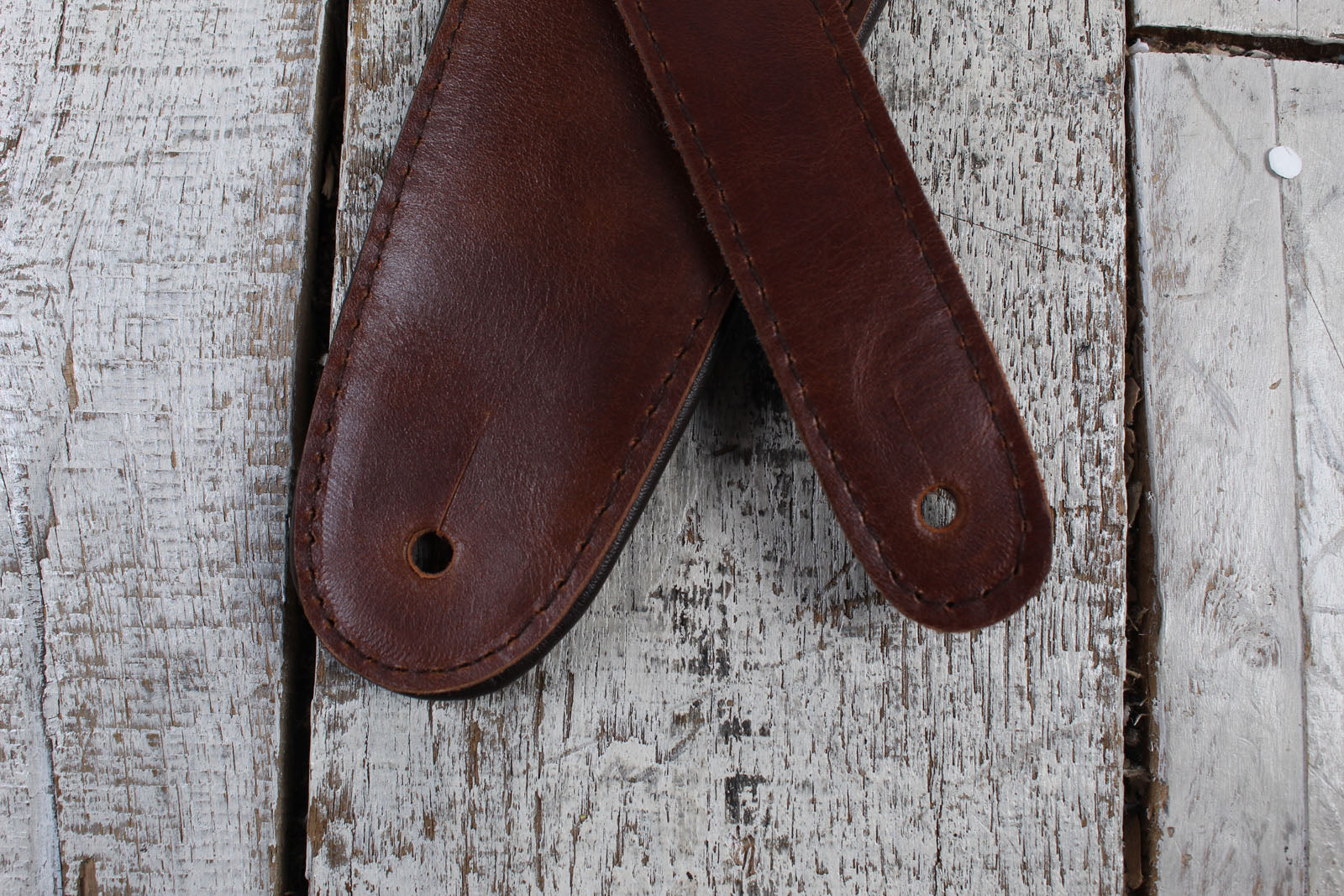 Henry Heller 3.5" Padded Capri Leather Guitar Strap Brown / Black HPAD35-8