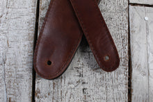 Load image into Gallery viewer, Henry Heller 3.5&quot; Padded Capri Leather Guitar Strap Brown / Black HPAD35-8