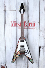 Load image into Gallery viewer, Epiphone Jimi Hendrix Love Drops Flying V Electric Guitar with Hardshell Case