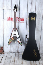 Load image into Gallery viewer, Epiphone Jimi Hendrix Love Drops Flying V Electric Guitar with Hardshell Case