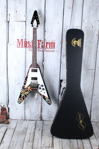 Epiphone Jimi Hendrix Love Drops Flying V Electric Guitar with Hardshell Case