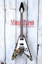 Load image into Gallery viewer, Epiphone Jimi Hendrix Love Drops Flying V Electric Guitar with Hardshell Case