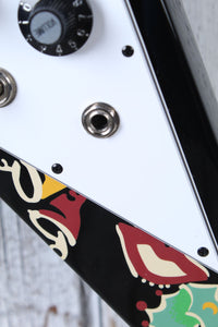 Epiphone Jimi Hendrix Love Drops Flying V Electric Guitar with Hardshell Case