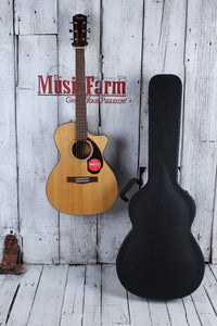 Fender CC-140SCE Concert Acoustic Electric Guitar Natural with Hardshell Case