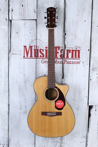 Fender CC-140SCE Concert Acoustic Electric Guitar Natural with Hardshell Case