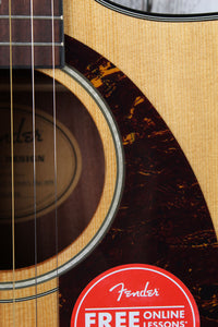 Fender CC-140SCE Concert Acoustic Electric Guitar Natural with Hardshell Case