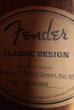 Load image into Gallery viewer, Fender CC-140SCE Concert Acoustic Electric Guitar Natural with Hardshell Case