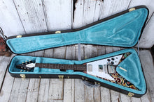 Load image into Gallery viewer, Epiphone Jimi Hendrix Love Drops Flying V Electric Guitar with Hardshell Case