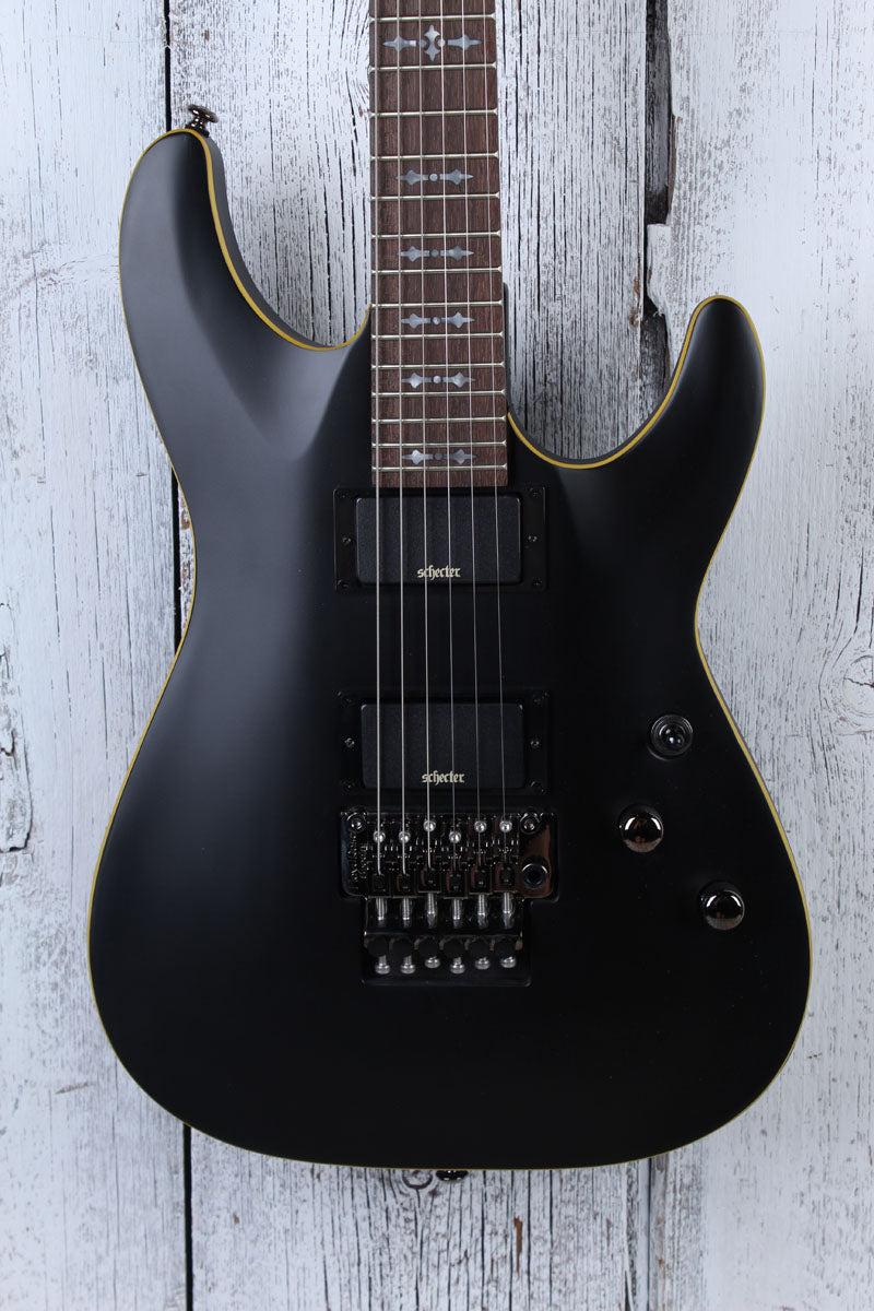Schecter Demon Series Demon-6 FR Electric Guitar w Floyd Rose Aged Black Satin