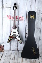 Load image into Gallery viewer, Epiphone Jimi Hendrix Love Drops Flying V Electric Guitar with Hardshell Case