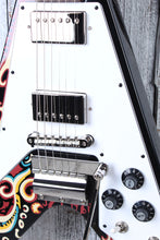 Load image into Gallery viewer, Epiphone Jimi Hendrix Love Drops Flying V Electric Guitar with Hardshell Case