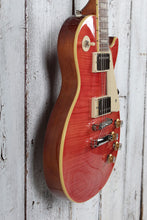 Load image into Gallery viewer, Epiphone Les Paul Standard &#39;60s Figured Top Electric Guitar Fuchsia with Gig Bag