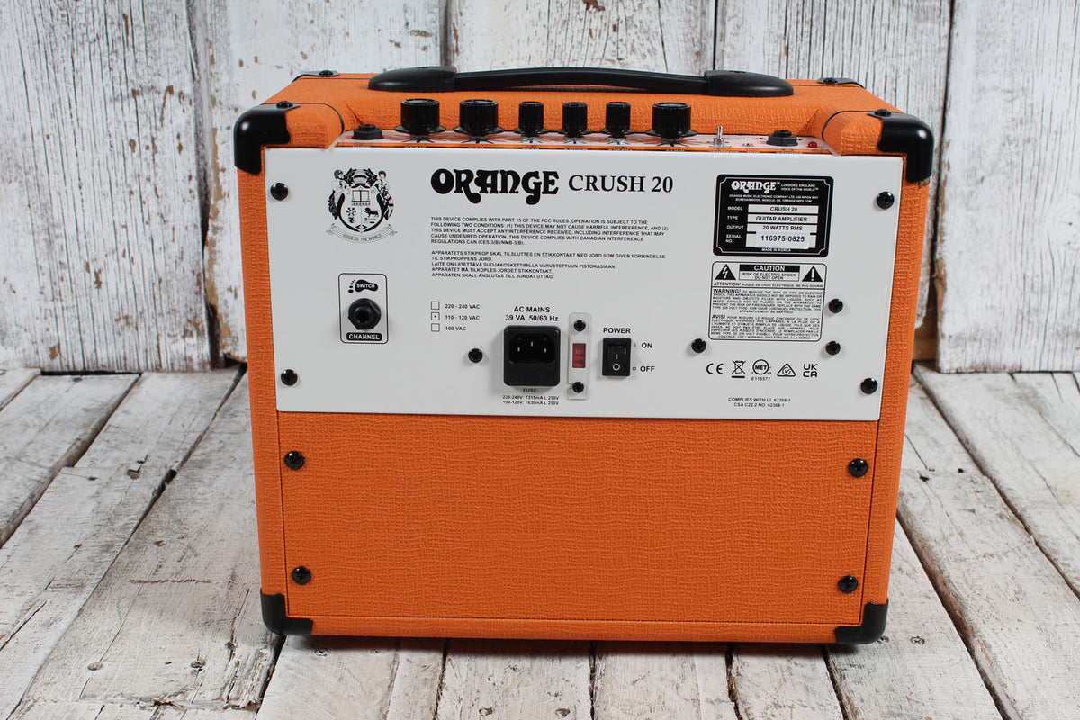 Orange Crush 20 Electric Guitar Combo Amplifier 2 Channel 20 Watt 1 x 8 Amp