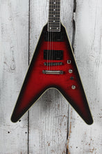 Load image into Gallery viewer, Epiphone Dave Mustaine Flying V Prophecy Electric Guitar Dark Red Burst with Case