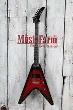 Load image into Gallery viewer, Epiphone Dave Mustaine Flying V Prophecy Electric Guitar Dark Red Burst with Case