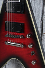 Load image into Gallery viewer, Epiphone Dave Mustaine Flying V Prophecy Electric Guitar Dark Red Burst with Case