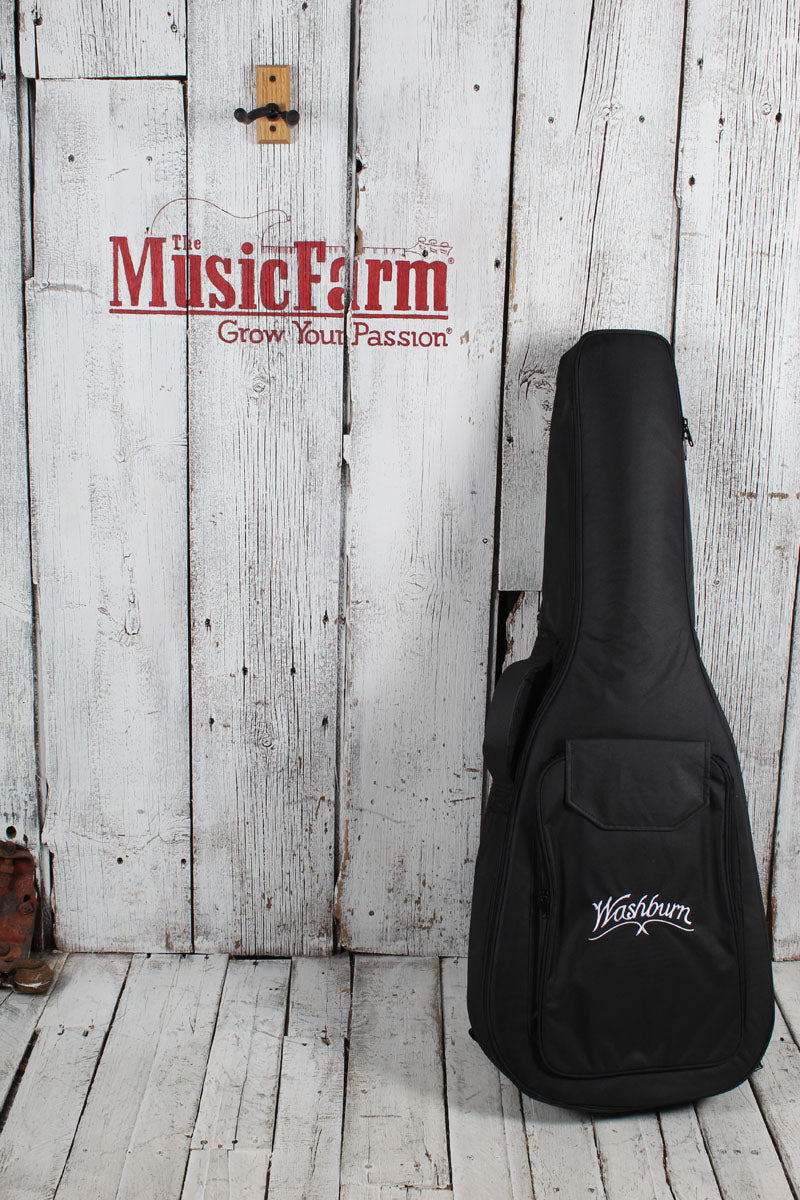 Washburn R310K Victorian Parlor Acoustic Guitar Natural Antique Matte w Gig Bag