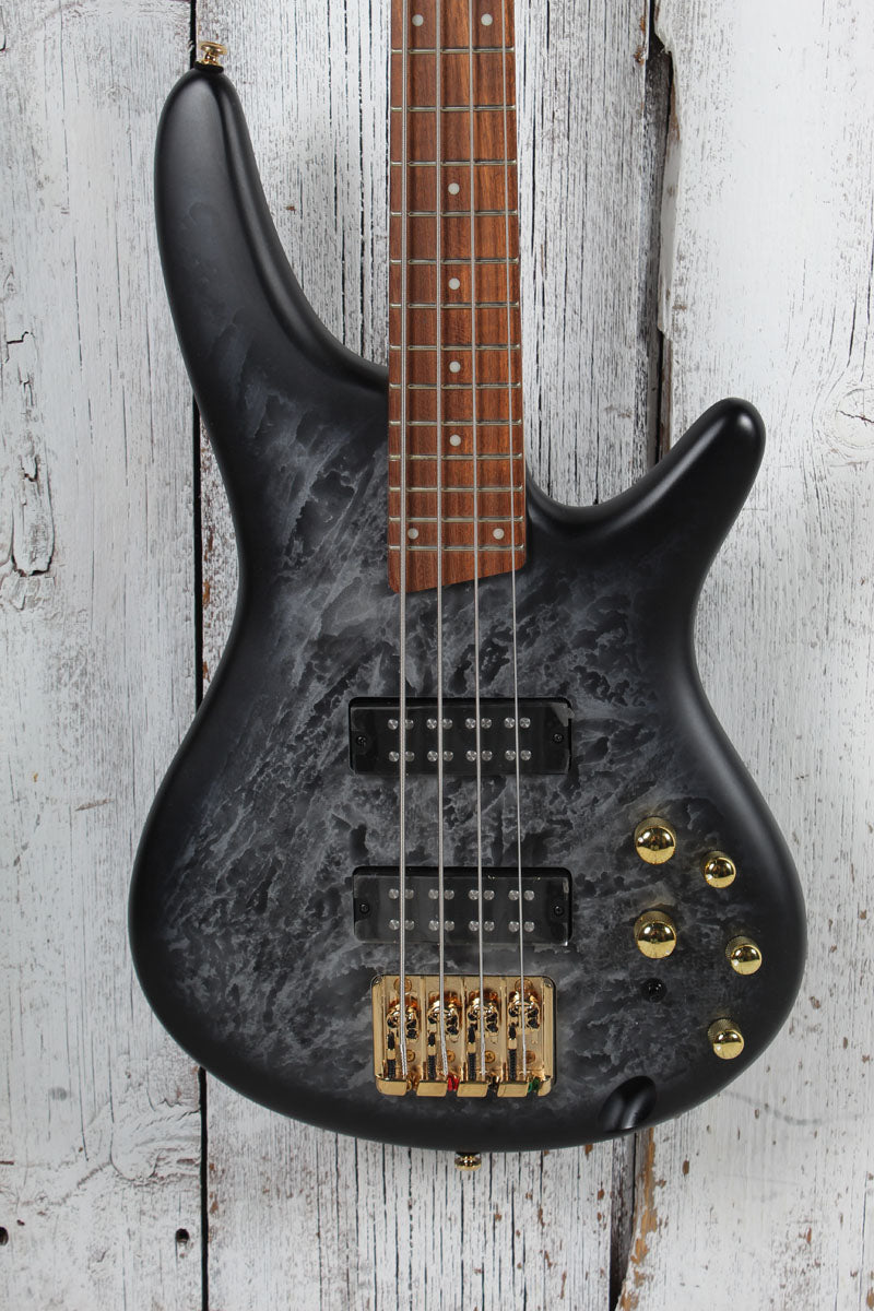 Ibanez SR300EDX 4 String Electric Bass Guitar Black Ice Frozen Matte Main image